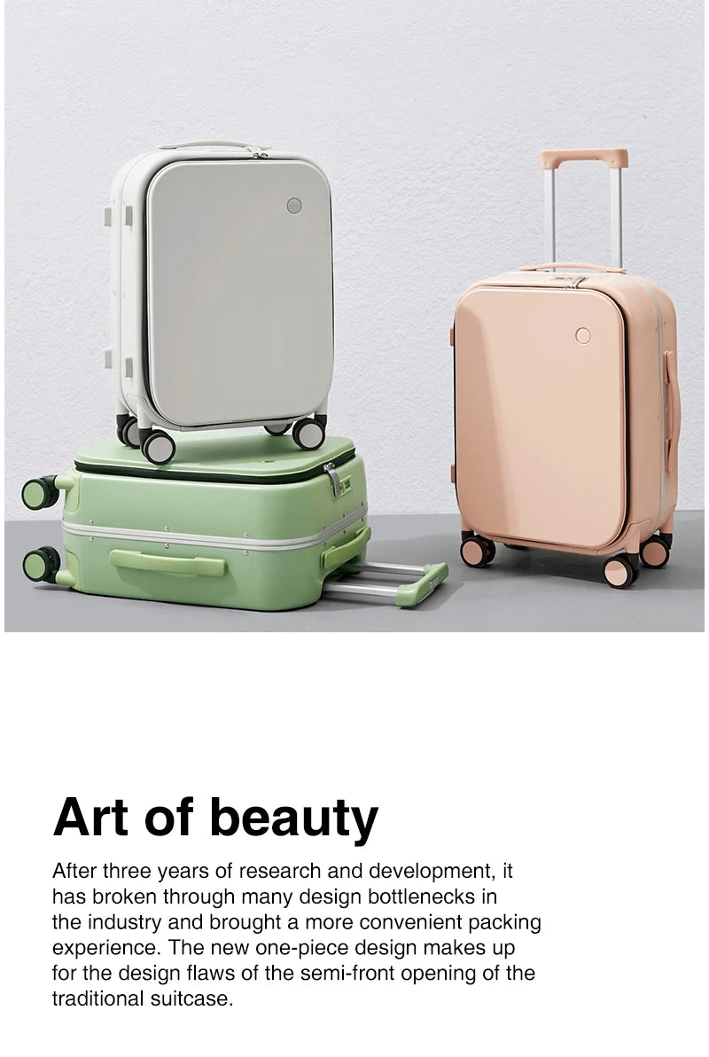Mixi Patent Design Aluminum Frame Suitcase Carry On Rolling Luggage Beautiful Boarding Cabin 18 20 24 Inch M9260