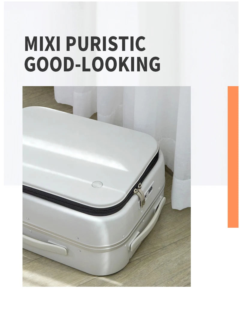 Mixi Patent Design Aluminum Frame Suitcase Carry On Rolling Luggage Beautiful Boarding Cabin 18 20 24 Inch M9260