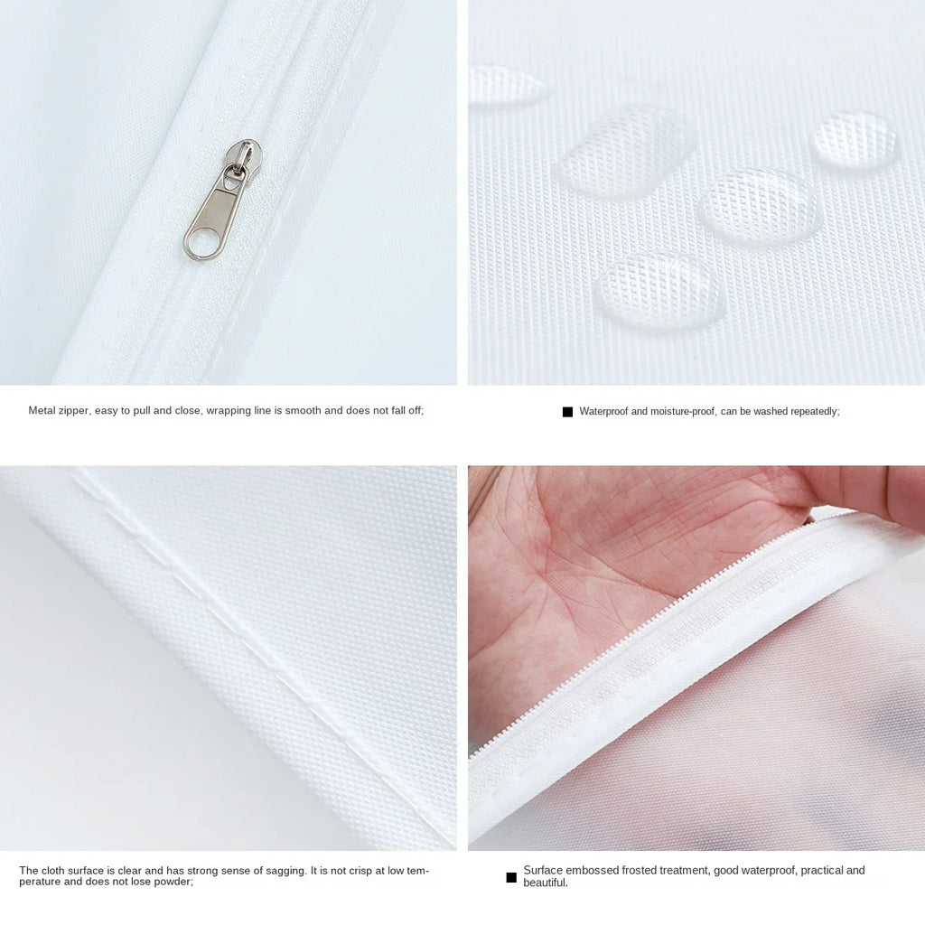 1-10PCS Clothes Dust Cover Transparent Thickened Washable Dust Bag PEVA Household Dust Cover Coat Suit Cover Hanging Clothes Bag