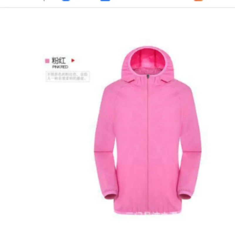 Men Women Hiking Jacket Waterproof Quick Dry Camping Hunting Clothes Sun-Protective Outdoor Sports Coat Anti UV Windbreaker
