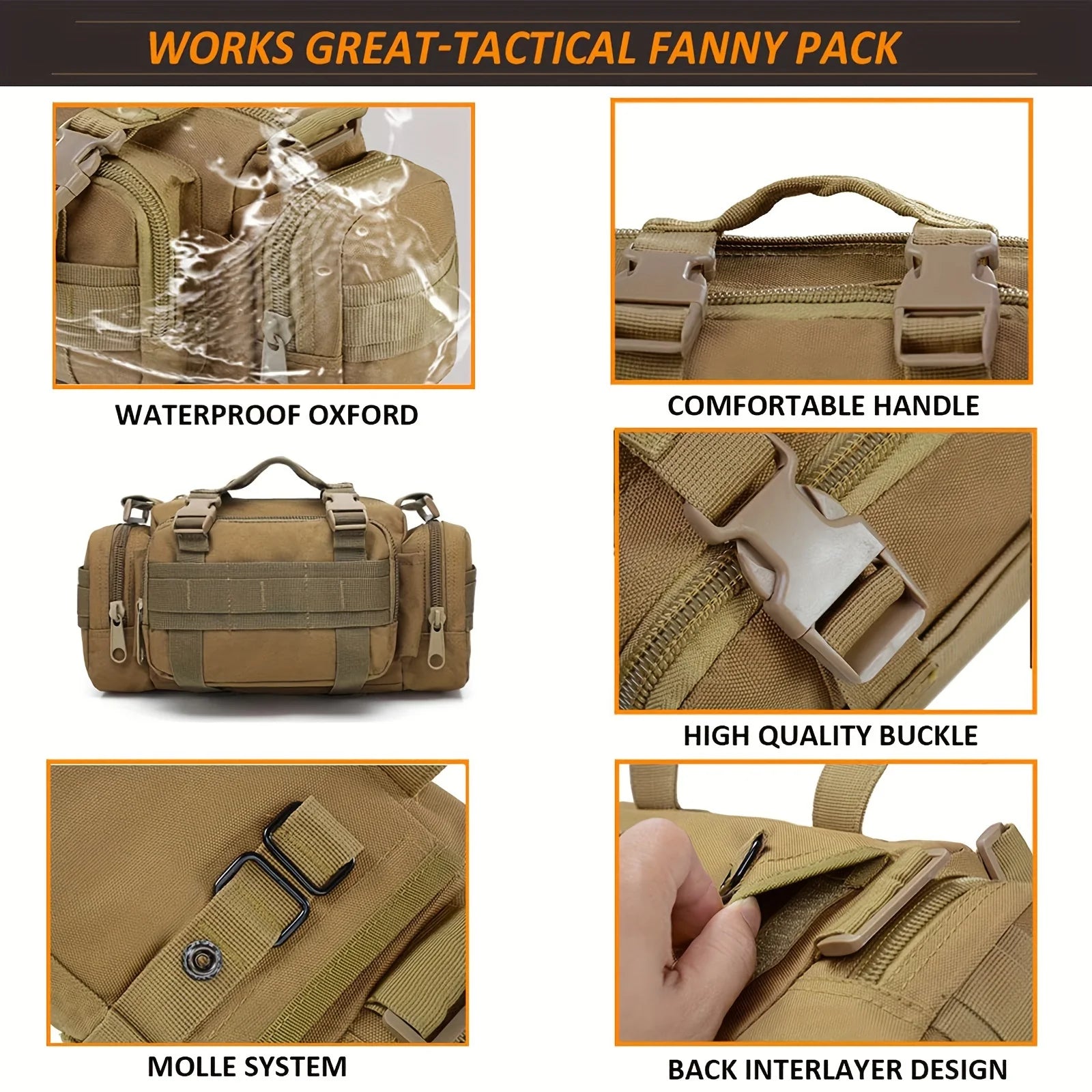 Multifunctional Outdoor Sport Waist Bag Storage Waist Bag for Fishing, Running, and Photography Gear