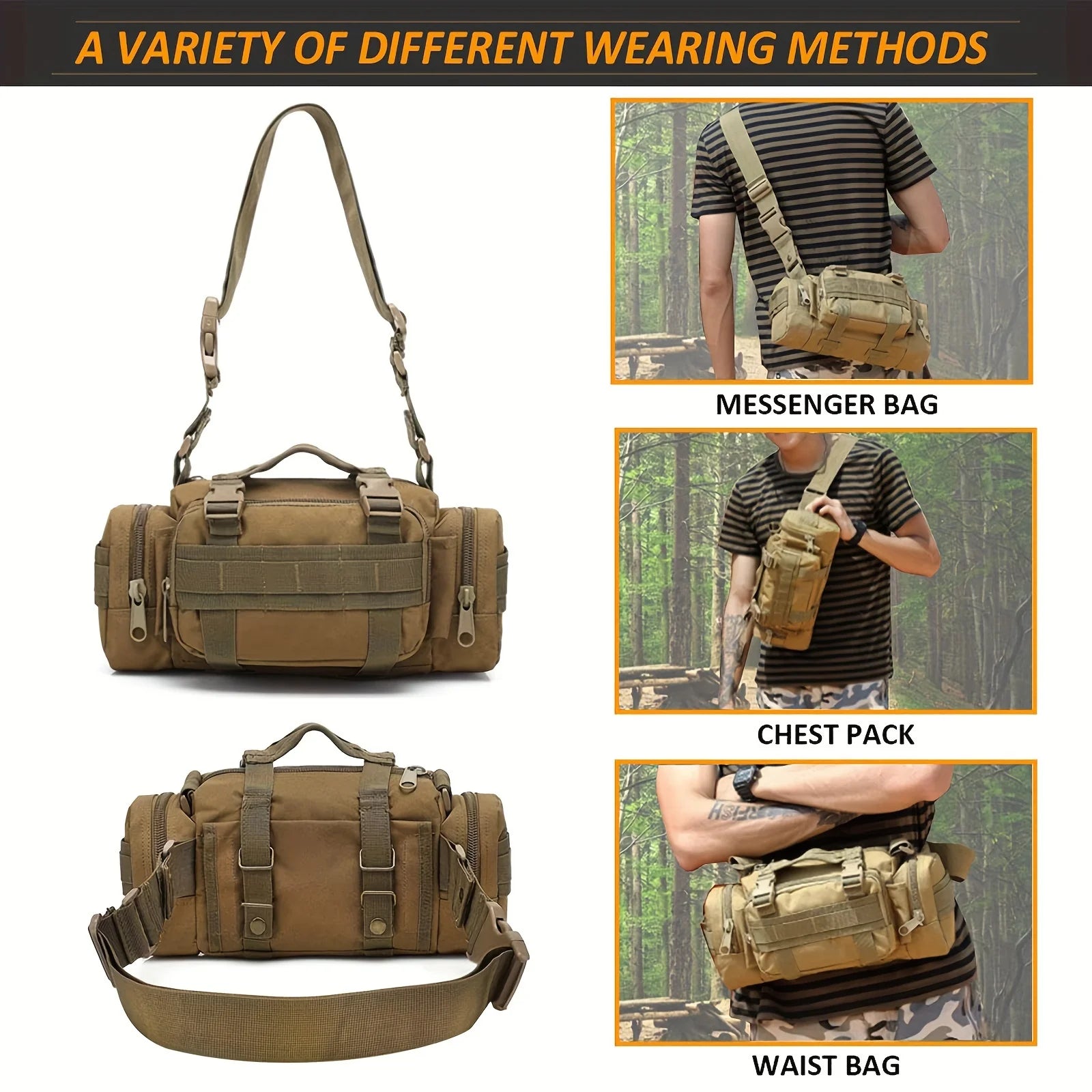 Multifunctional Outdoor Sport Waist Bag Storage Waist Bag for Fishing, Running, and Photography Gear